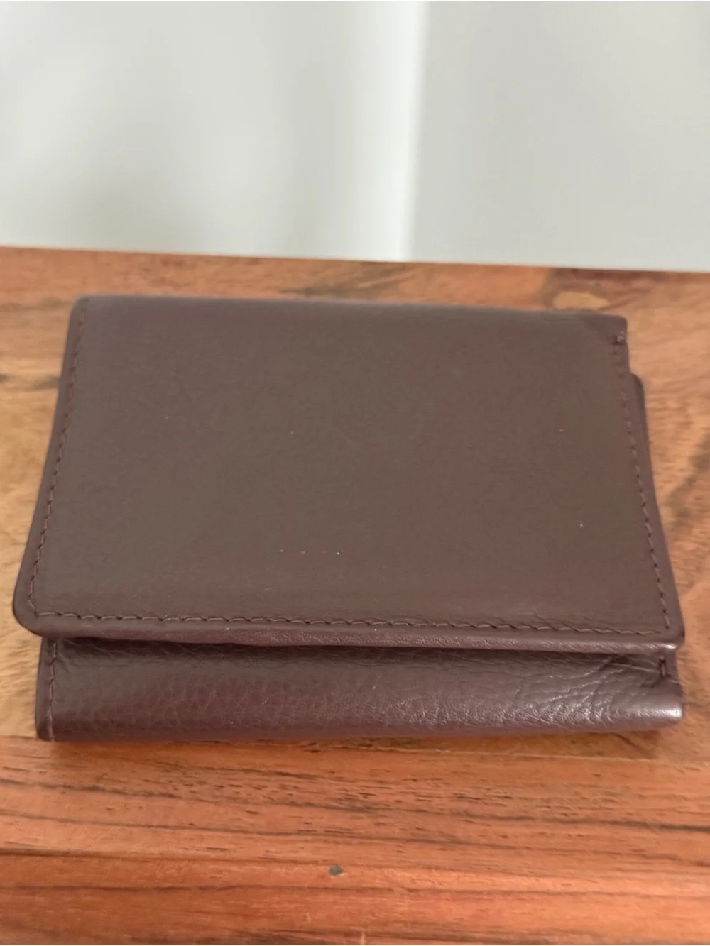 Slim Leather Card Holder Wallet - Brown